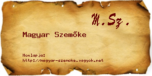 Magyar Szemőke névjegykártya